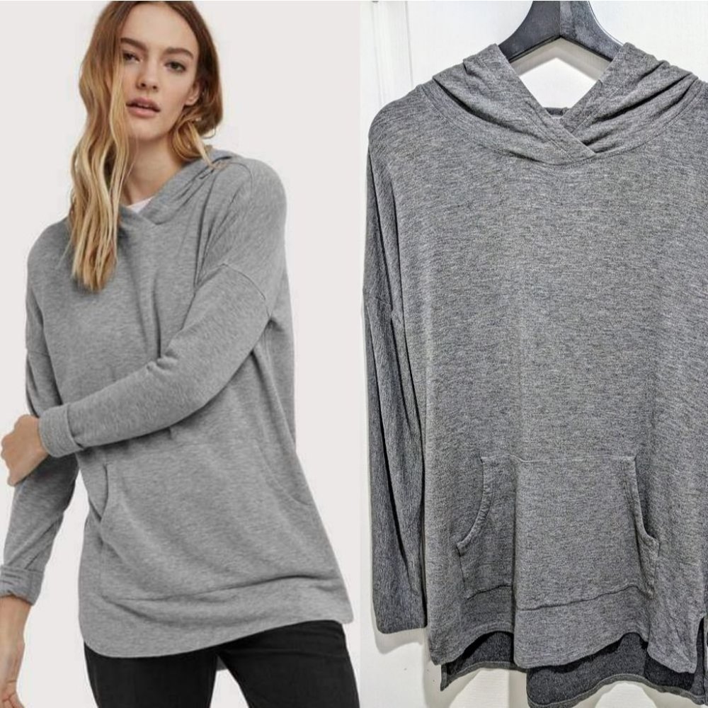 Kit and Ace | the Weekend Brushed Hoodie in Grey